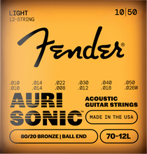 Cargar imagen en el visor de la galería, Cuerdas para guitarra acústica de 12 cuerdas AuriSonic™ 70-12L 80/20