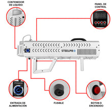 Cargar imagen en el visor de la galería, MAQUINA DE HUMO EFECTO JET FOG 1500W LED RGB STEELPRO