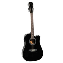 Cargar imagen en el visor de la galería, GUITARRA DOCEROLA E/ACÚSTICA NEGRA 12 CDAS SEGOVIA SGC12BK