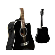 Cargar imagen en el visor de la galería, GUITARRA DOCEROLA E/ACÚSTICA NEGRA 12 CDAS SEGOVIA SGC12BK