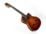 Cargar imagen en el visor de la galería, GUITARRA ELECTROACUSTICA TRES PINOS CAFE TRANSPARENTE TPCES-0600 BR