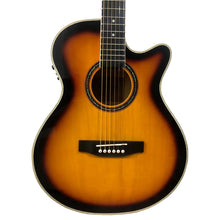 Cargar imagen en el visor de la galería, GUITARRA DE LUJO MCARTNEY  MADERA DE CAOBA QAG40EQ SB
