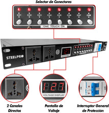 Cargar imagen en el visor de la galería, SW30A10 STEELPRO BARRA MULTICONTACTO 10 INTERRUPTORES
