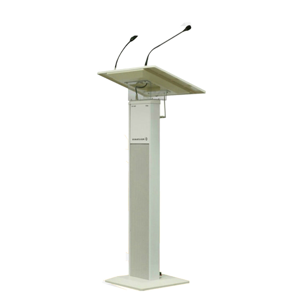 PODIUM CON AMPLIFICADOR INTEGRADO Y MICROFONOS