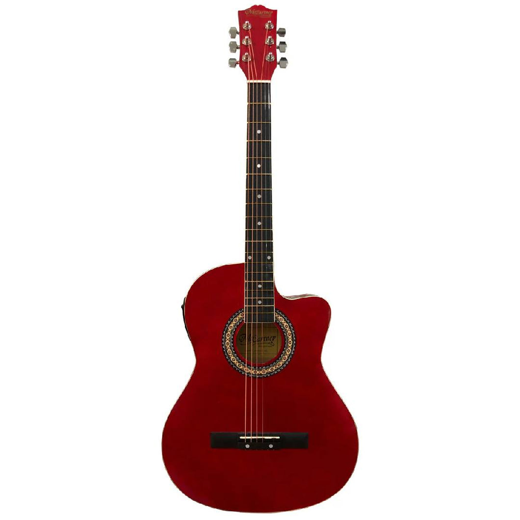 GUITARRA ELECTROACUSTICA ROJA MCCARTNEY CG851 CE