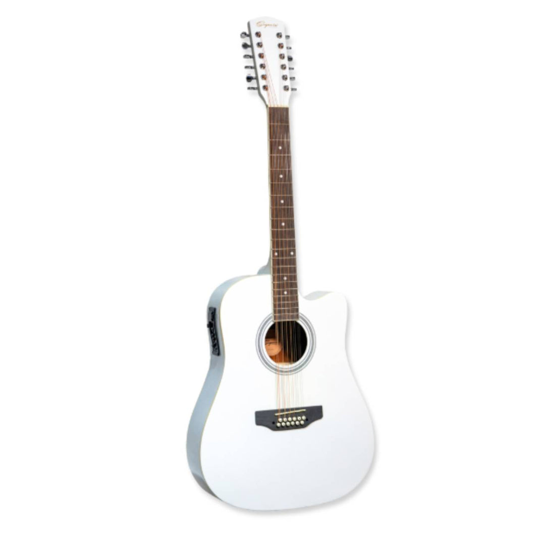 GUITARRA DOCEROLA E/ACÚSTICA BLANCA 12 CDAS SEGOVIA SGC12WH