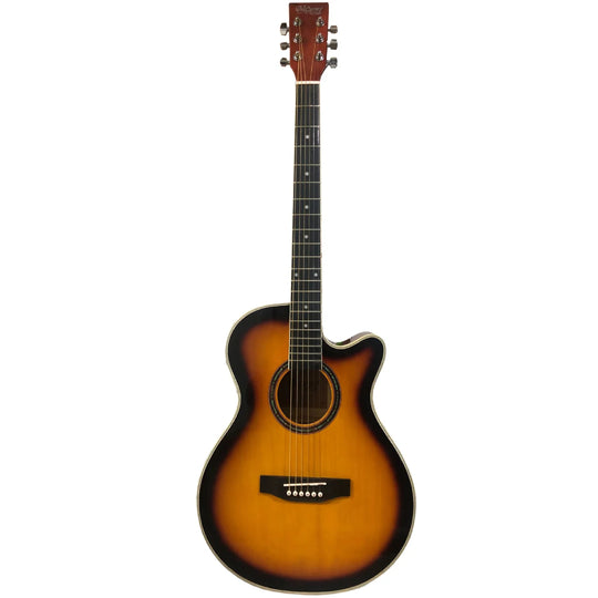 GUITARRA DE LUJO MCARTNEY  MADERA DE CAOBA QAG40EQ SB