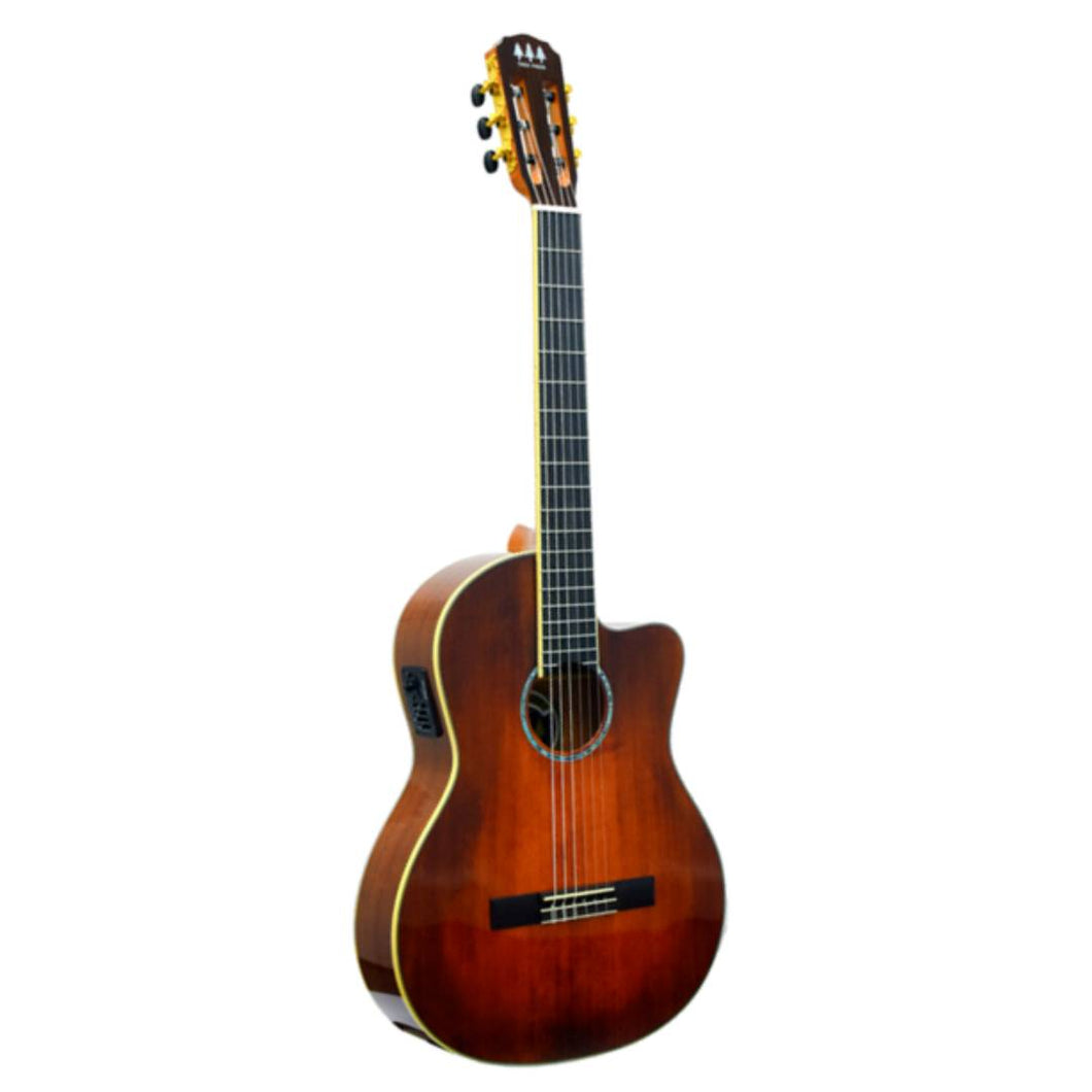 GUITARRA ELECTROACUSTICA TRES PINOS CAFE TRANSPARENTE TPCES-0600 BR